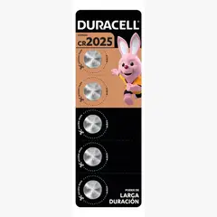 DURACELL - Pila Botón Cr2025 Tira X5ud Pila Para Relojes