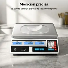 IRM - Balanza Digital Pesa 40kg Con Bandeja Comercial Almacen Mostrador Cocina Negocio