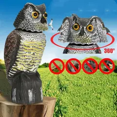 GENERICO - Ahuyentador De Pajaros Con Sonido, Buho Espanta Palomas