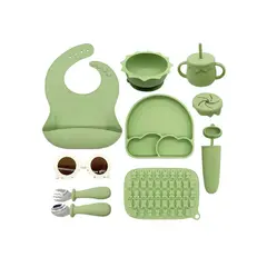 BEBESIT - Set Alimentación Summer Silicona - Verde -