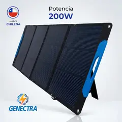 GENECTRA - Panel Solar Portátil Plegable 200w Etfe Mc4