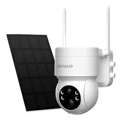 AIWA - Cámara De Seguridad Exterior Awcto43 Smart Panel Solar