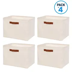 CARRY ALL - Pack 4 Cestas Organizadoras Plegables De Lino M