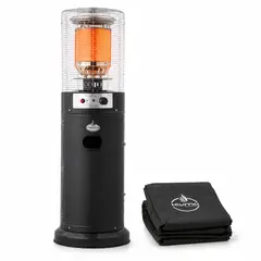 KLYMA - Estufa a Gas Exterior Terraza CILDRO LW Negra 1,35 metros + Funda