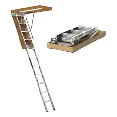 GENERICO - Escalera Para Ático Plegable De Aluminio 3.2mt