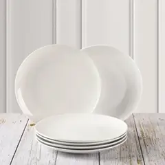 DORAL - SET 6 PLATOS PAN PORCELANA 19 CM BLANCO
