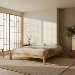 CALM - Combo Cama Completa NAGI Bambú + UMI Hybrid Core 2 Plazas