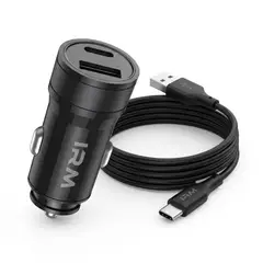 IRM - Cargador 18w de Celular Para Auto Ir07 Con Cable Tipo C