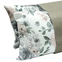 MASEL - Set 2 Cojines Lona Española Fabiola 25x50 Gris