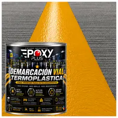 EPOXY - Pintura Demarcación Vial Termoplástica - Estacionamientos Premium - 1 LITRO - AMARILLO MELÓN