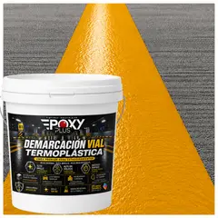 EPOXY - DEMARCACIÓN VIAL TERMOPLÁSTICA ALTA RESISTENCIA - Tineta 10 Litros - AMARILLO MELÓN