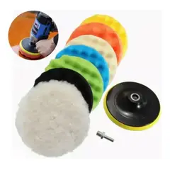 GENERICO - Kit Para Pulir 7 Pulgadas Esponjas Almohadillas Bonetes Auto