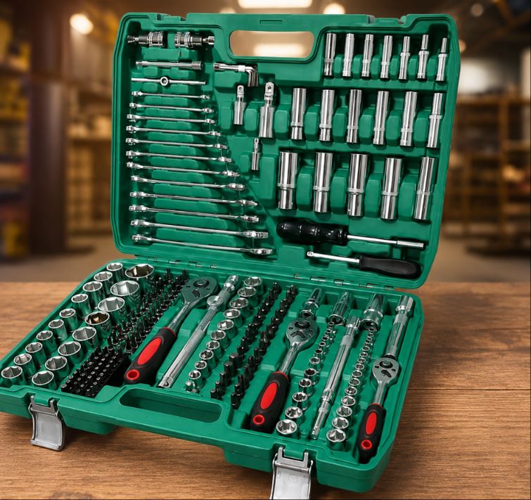 Set Herramientas 216 Piezas Maletin Profesional Llaves Dados Trinquetes CR-V Multiuso DVC a $62.990