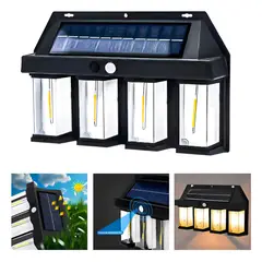IRM - Farol Solar De Pared Con Sensor De Movimiento Luz Calida