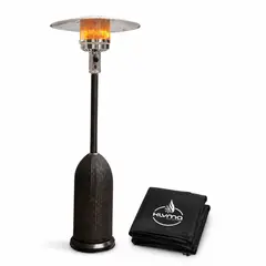 KLYMA - Estufa a Gas Exterior SETAX Rattan BLT + Funda Para Patio Jardin Terraza