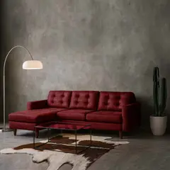 LATAM HOME - Sofá Seccional Izquierdo Napoles Cuero Kentucky
