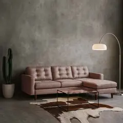 LATAM HOME - Sofá Seccional Derecho Napoles Cuero Kentucky
