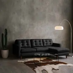 LATAM HOME - Sofá Seccional Derecho Napoles Cuero Kentucky