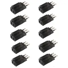 GENERICO - Pack X10 Adaptador Enchufe Americano A Europeo Chile