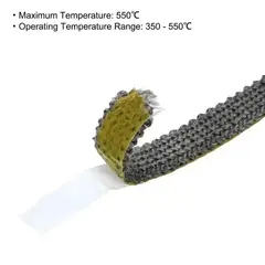 GENERICO - Junta Plana Autoadhesiva Para Estufa Y Chimenea 2m10mm Gris