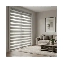 GENERICO - Cortina Enrollable Zebra Premium - 100x200 CM Gris