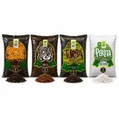 GROW SWEET - Sustrato Mezcla premium 4 litros humus-fibra de coco-turba-perlita