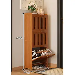 GENERICO - Zapatero Mueble Organizador de Zapatos De BAMBU NAN Color CAFE