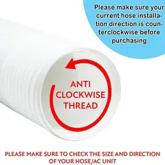 GENERICO - Manga tubo aire acondicionado de 2mt x 13cm de ancho blanca
