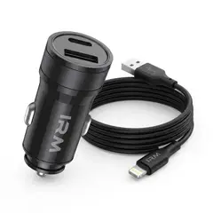 IRM - Cargador 18w de Celular Para Auto Ir07 Con Cable Lightning