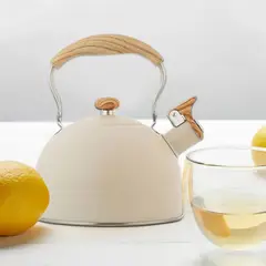 VITTA - Tetera Acero Inoxidable Vintage 2.5L Beige