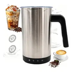 EVERSO - Espumador De Leche Electrico 4 En 1 Frío Y Calor Inoxidable