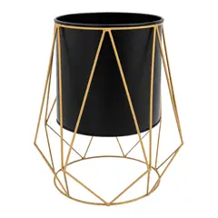 FLIPEREX - Porta Macetero Pedestal Maceta Plantas Metalico Decorativo - Negro