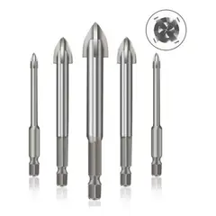 GENERICO - Set Brocas Punta Flecha Ceramica Porcelanato Juego De 5 Uni