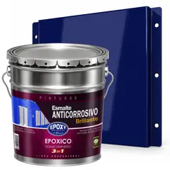 EPOXY - PINTURA EPÓXICA DOBLE COMPUESTO - 3en1 ESMALTE ANTICORROSIVO - Kit TINETA 4G - AZUL ULTRAMAR