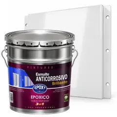 EPOXY - PINTURA EPÓXICA DOBLE COMPUESTO - 3en1 ESMALTE ANTICORROSIVO - Kit TINETA 4G - BLANCO TRÁFICO