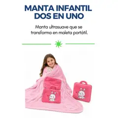 GENERICO - Manta Infantil 2 en 1 con Maleta Integrada: Abrigo Mágico y Portabilidad Sin Esfuerzo