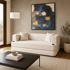 EXIT - Sofá Cama 3 Cuerpos Beige Muna by LIVI 188 cm Compacto en Caja