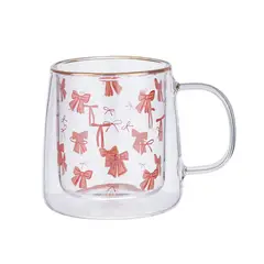 ADAGIO TEAS - Taza Doble Vidrio Pink Ribbons 250 ml