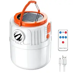 GENERICO - Kit Lamparas De Emergencia Con Panel Solar Camping