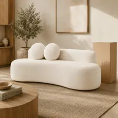 EXIT - Sofá 3 Cuerpos Beige Veda LIVI 188 cm