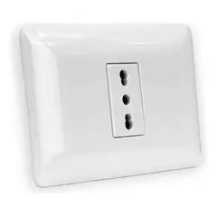 GENERICO - Tomacorriente Simple 10a 250v Blanco Enchufe Tomacorriente