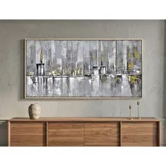 MSA MUEBLES SANTA ANA - Cuadro Puente Abstracto 120 x 60