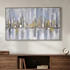 MSA MUEBLES SANTA ANA - Cuadro Ciudad Abstracta 120 x 60