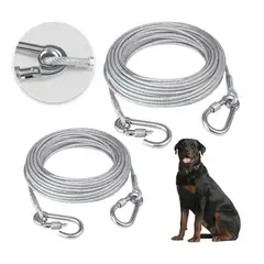 ATURE - 2pcs Correas Para Perro Mediano Y Grande Acero Inoxidable 5m