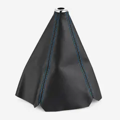 GENERICO - Cubierta Palanca Cambios Universal Cuero PU Negro Stitching Azul