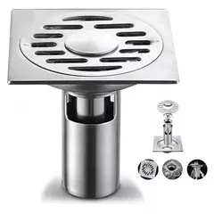 AMBM SHOP - Baño Piso Drenaje De Ducha Coladera Anti-olor 10cm Dos Usos