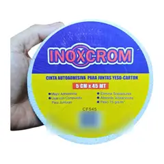 INOXCROM - Cinta Fibra De Vidrio Juntas Yeso Carton Autoadhesiva 45mt