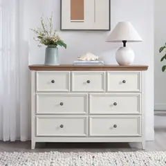 MSA MUEBLES SANTA ANA - Cómoda Cajonera 7 Cajones Old White Drag