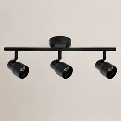 SPACE HOME - Aplique Triple Negro Sobrepuesto GU10 Modelo Híades