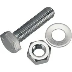 METALFER - Pack Perno Hexagonal Tuerca Golilla Zn G2 12 X1 12 100 Un